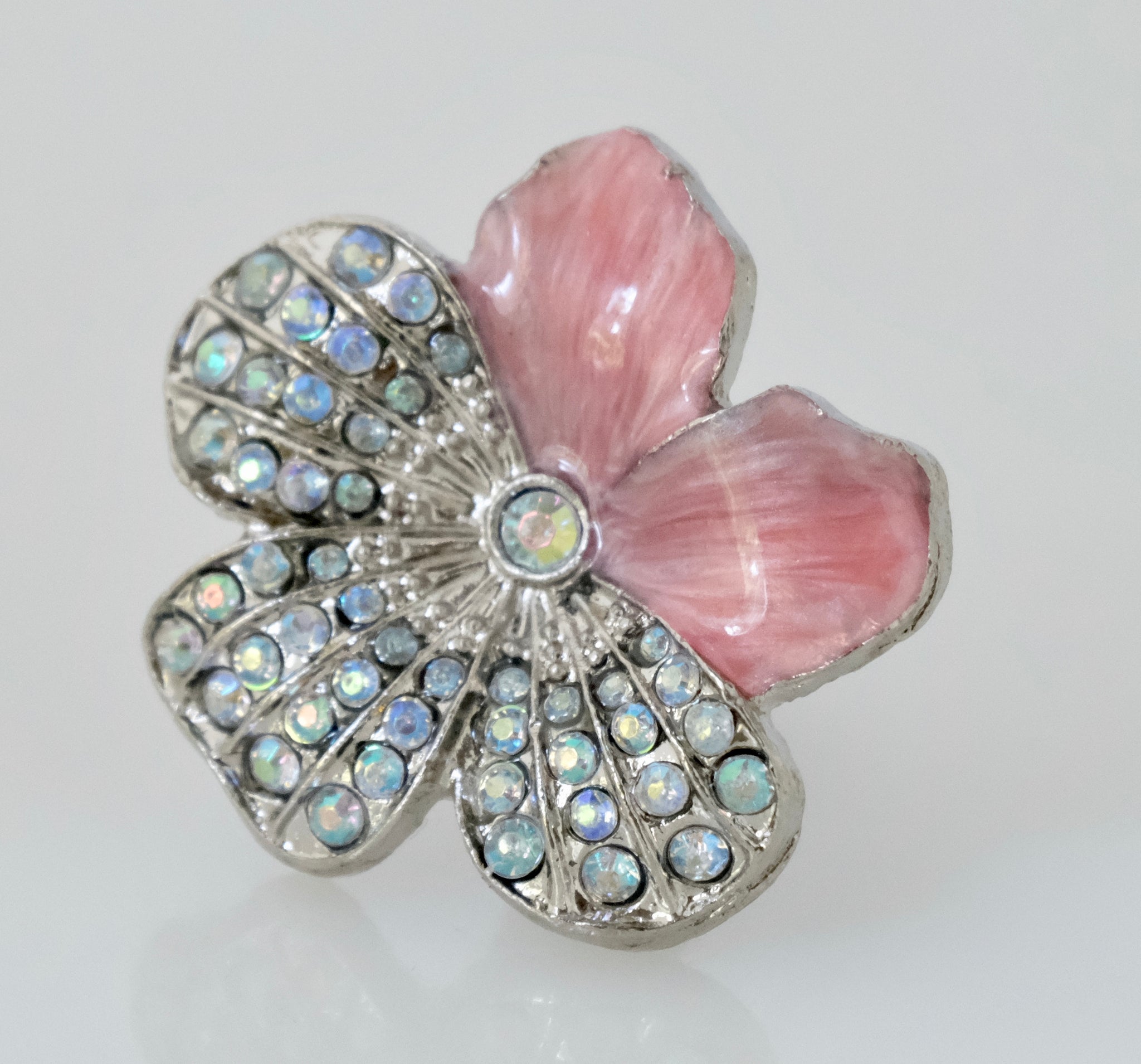 Jewel Knob - Pink Geranium Cloisonné