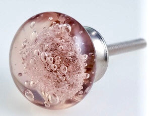 Glass knob - Purple Crystal Bubble | Charleston Knob Company