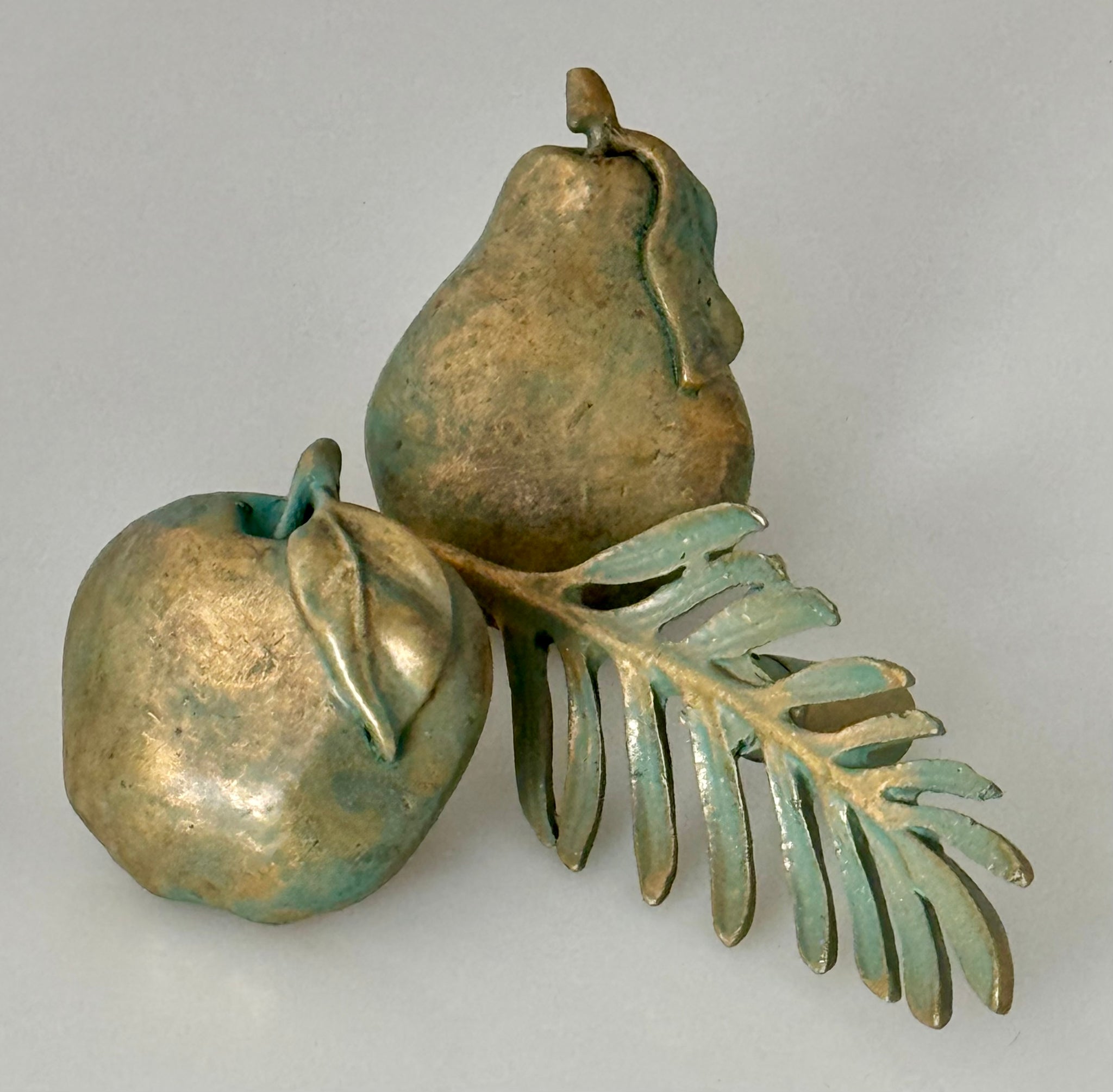 Fern Leaf Knob - Verdigris finish