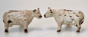 Pair of 2 Cows - Rustic Whitewash Knobs