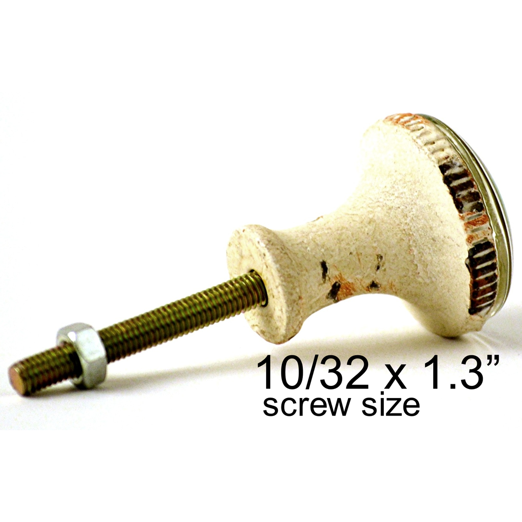 Retro Whitewashed Metal Knob – Rose