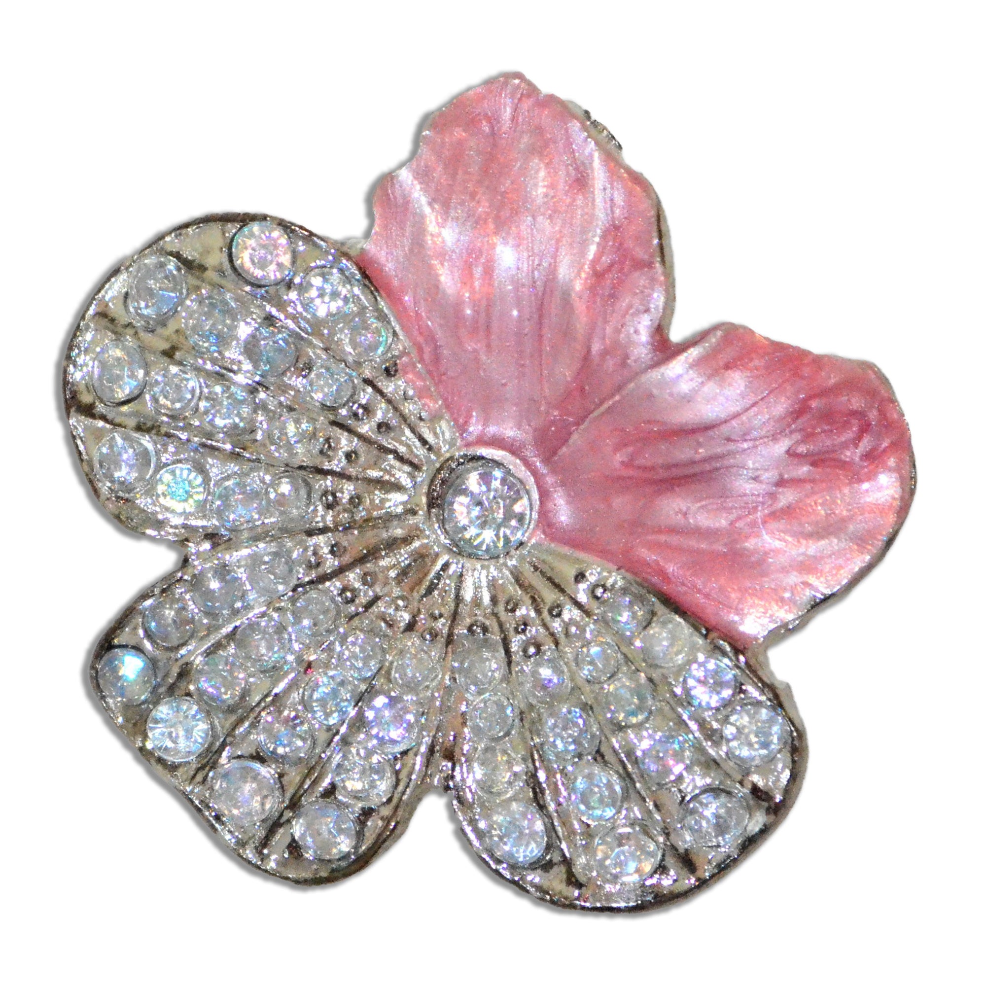 Jewel Knob - Pink Geranium Cloisonné