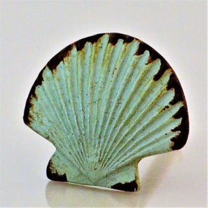 Scallop Shell Knob - Seafoam Green