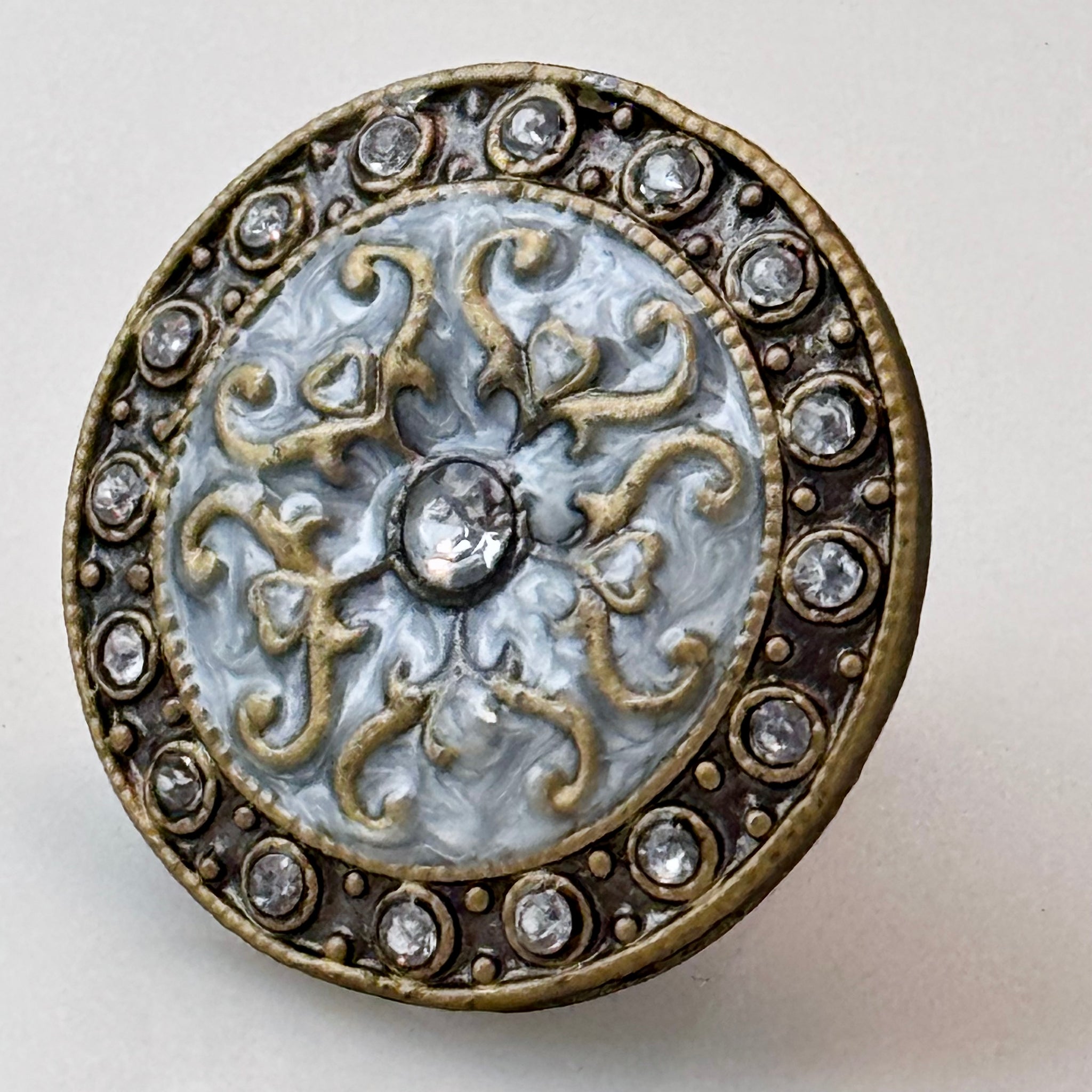 EE-501 X Cloisonne Jewel Knob – Silver Grey