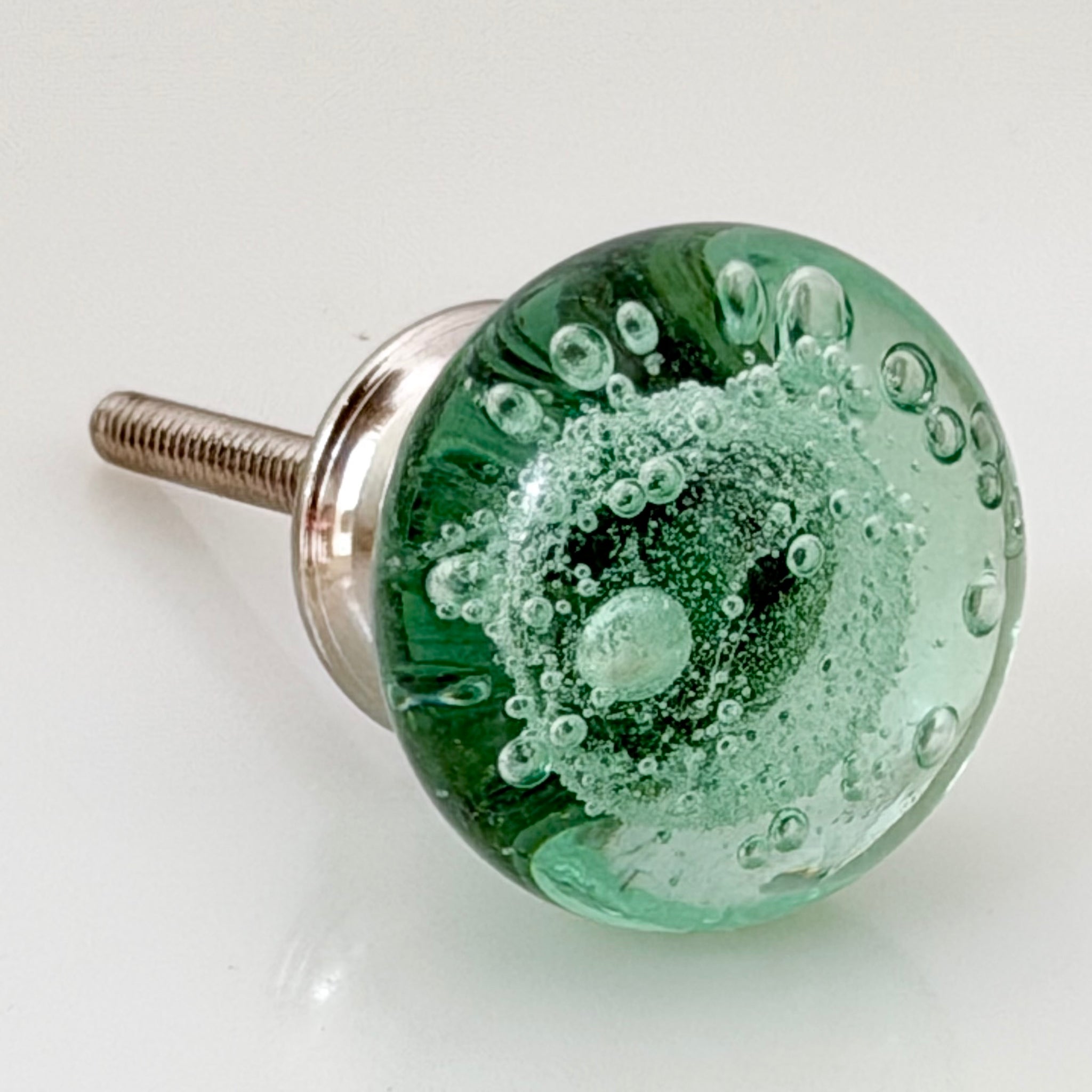EV-62Q - Bubble Glass Knob - Aqua Color