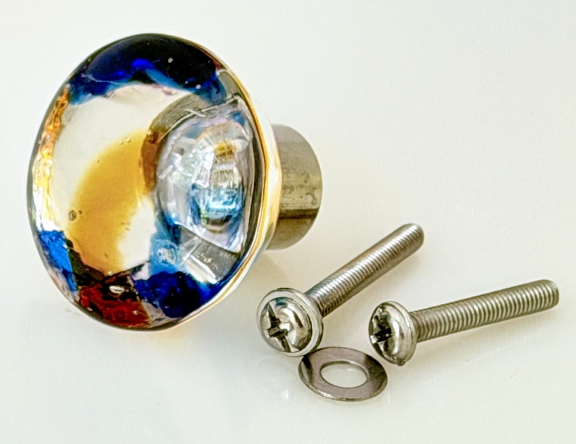 SY-01 Rainbow Clear Glass Knob