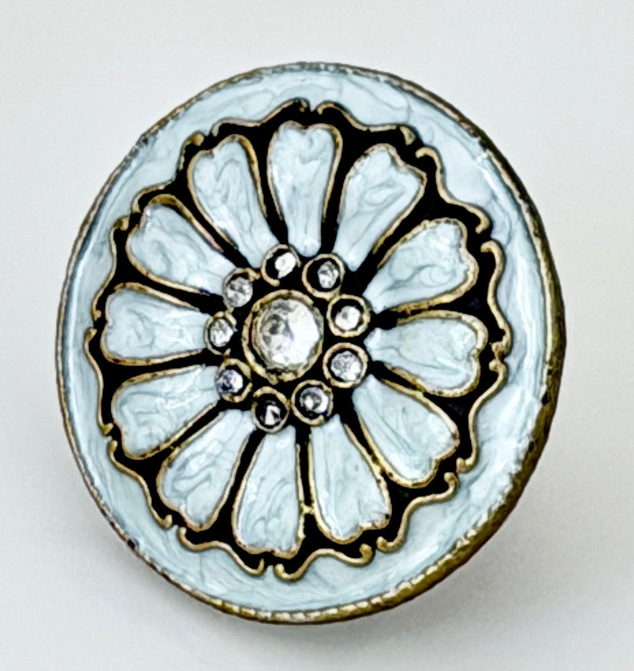 EE-503 A - Jewel Knob - Silver Blue
