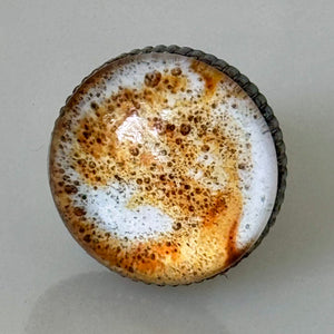 Coffee Latte Art Pewter Knob - Foam Design