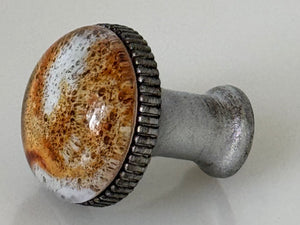 Coffee Latte Art Pewter Knob - Foam Design