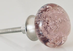 Bubble Glass PURPLE Knob