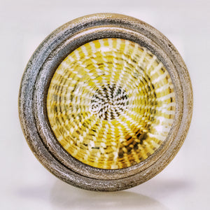 Pewter and Glass Knob – SweetGrass Basket Weave