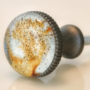 Coffee Latte Art Pewter Knob - Foam Design