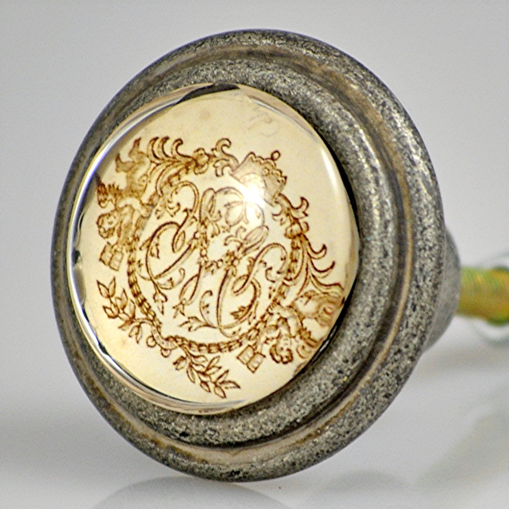 Burnished Silver Gold Emblem Knob Charleston Knob Company