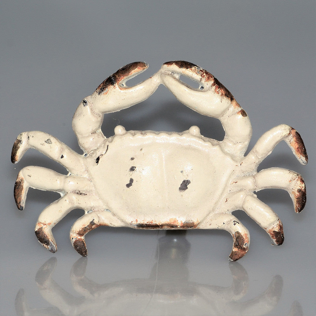 Whitewashed Fiddler Crab iron Knobs or pulls