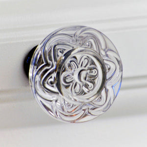 round Lucent Flower Knob one and one quarter inches in diameter