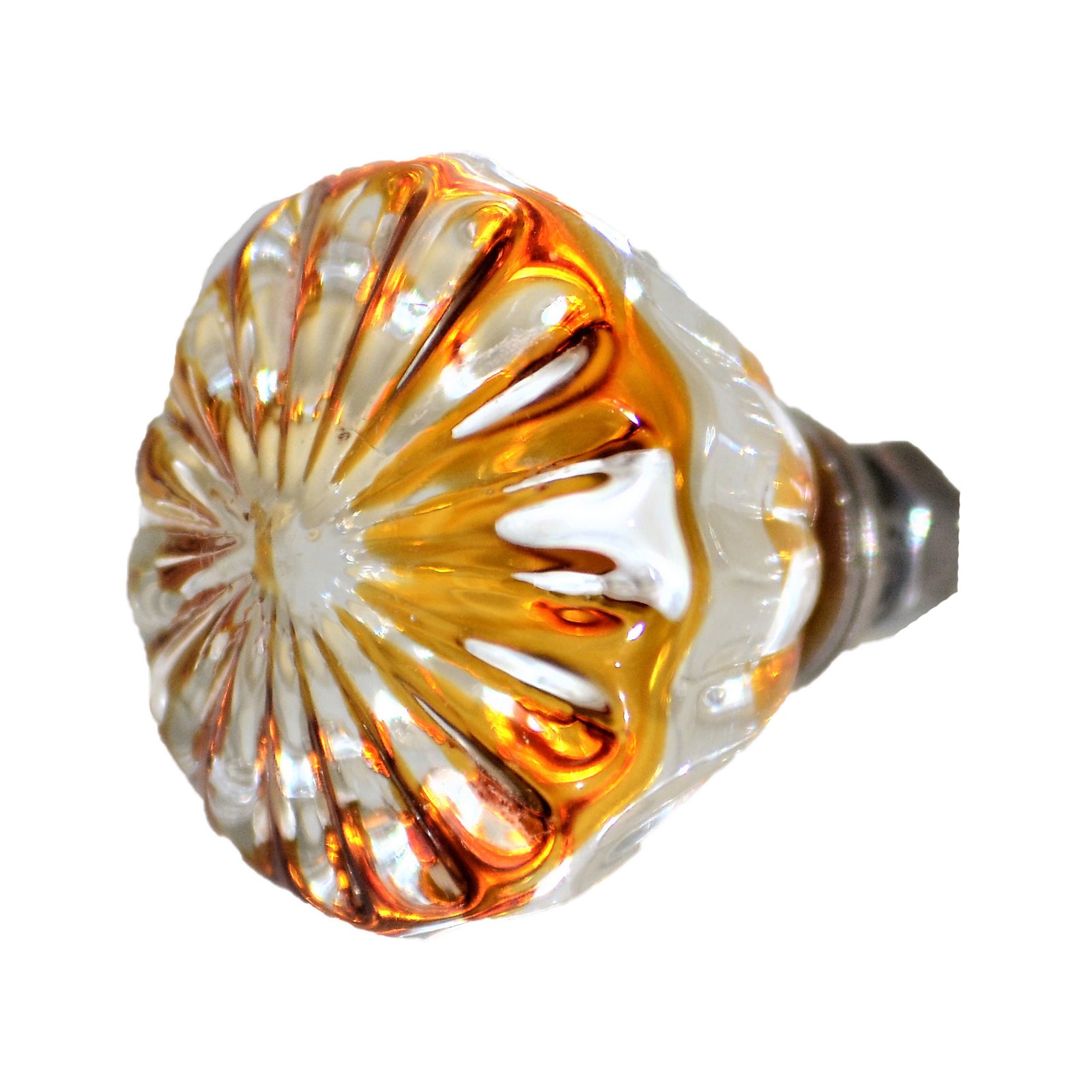Amber Clear Glass Knob Daisy Charleston Knob Company CHARLESTONKNOBCO